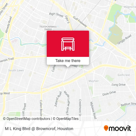 M L King Blvd @ Browncrof map