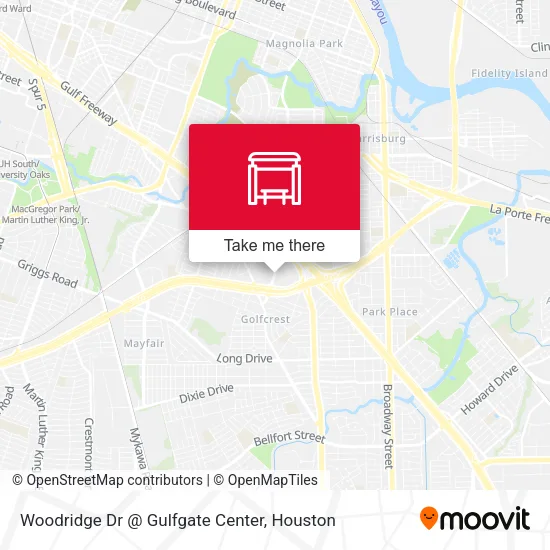 Mapa de Woodridge Dr @ Gulfgate Center