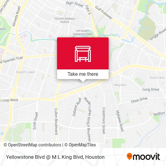 Yellowstone Blvd @ M L King Blvd map