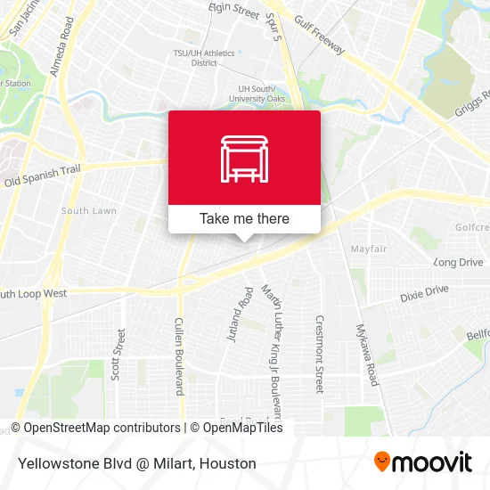 Yellowstone Blvd @ Milart map