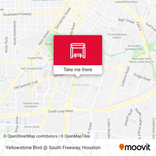 Yellowstone Blvd @ South Freeway map