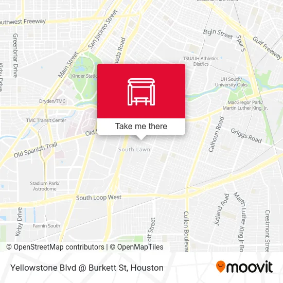 Mapa de Yellowstone Blvd @ Burkett St