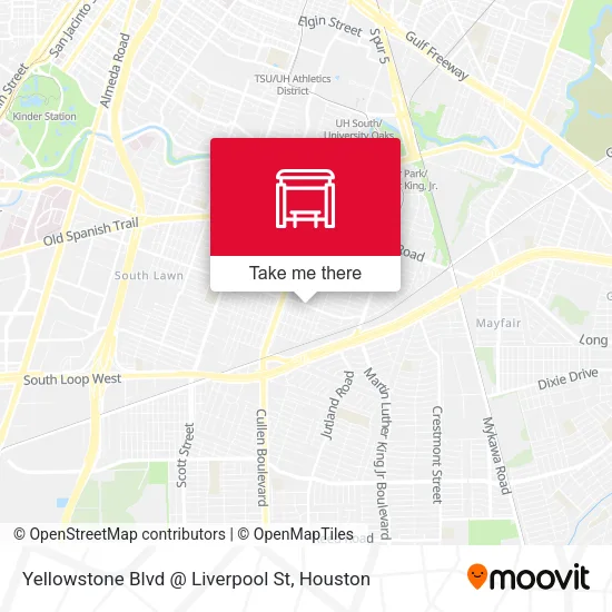 Mapa de Yellowstone Blvd @ Liverpool St