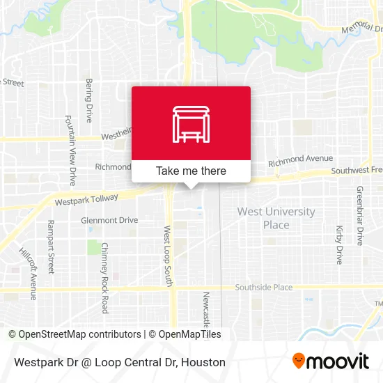 Westpark Dr @ Loop Central Dr map