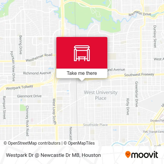 Westpark Dr @ Newcastle Dr MB map