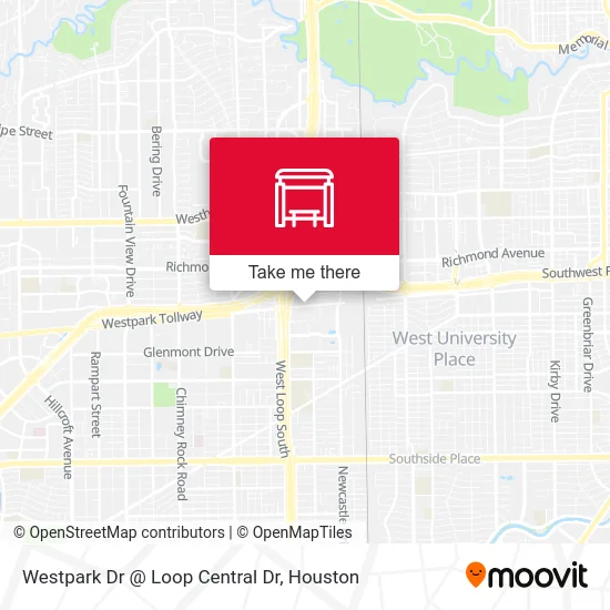 Westpark Dr @ Loop Central Dr map