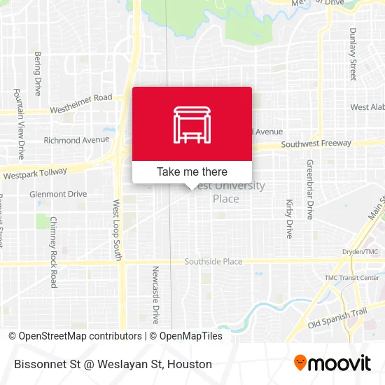 Mapa de Bissonnet St @ Weslayan St
