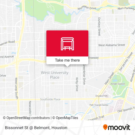 Bissonnet St @ Belmont map