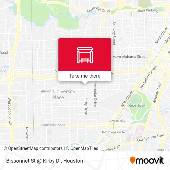 Mapa de Bissonnet St @ Kirby Dr