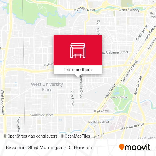 Bissonnet St @ Morningside Dr map