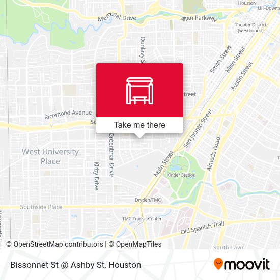 Bissonnet St @ Ashby St map