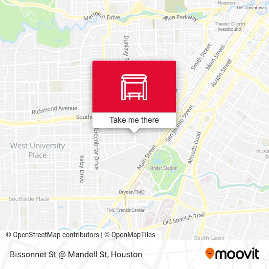 Bissonnet St @ Mandell St map
