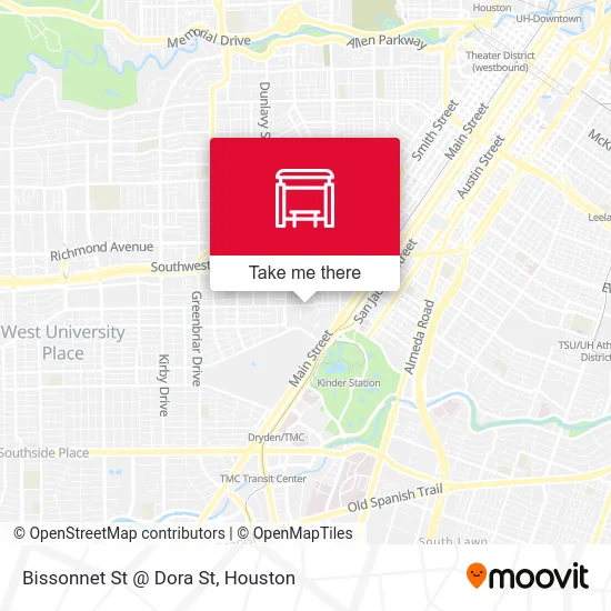 Bissonnet St @ Dora St map