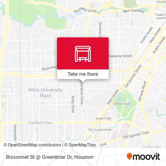Bissonnet St @ Greenbriar Dr map