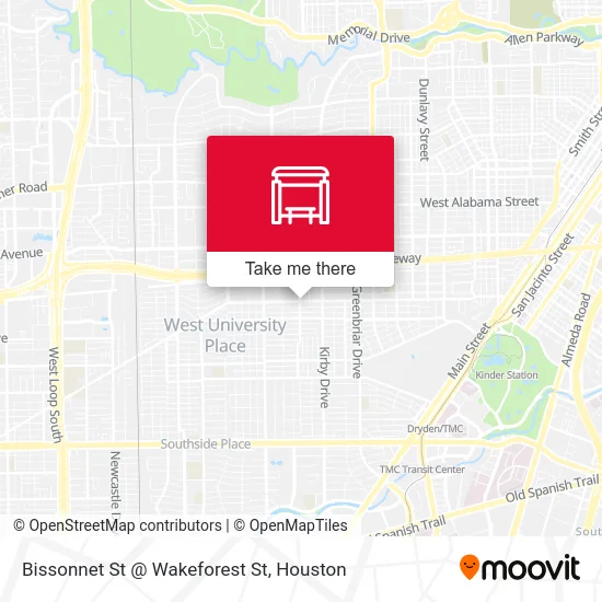 Mapa de Bissonnet St @ Wakeforest St