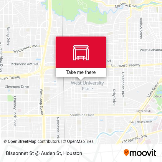 Bissonnet St @ Auden St map