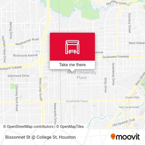 Mapa de Bissonnet St @ College St