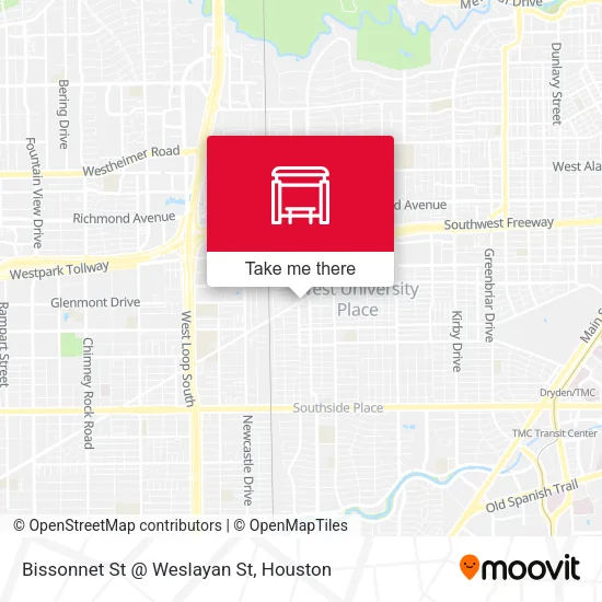 Mapa de Bissonnet St @ Weslayan St