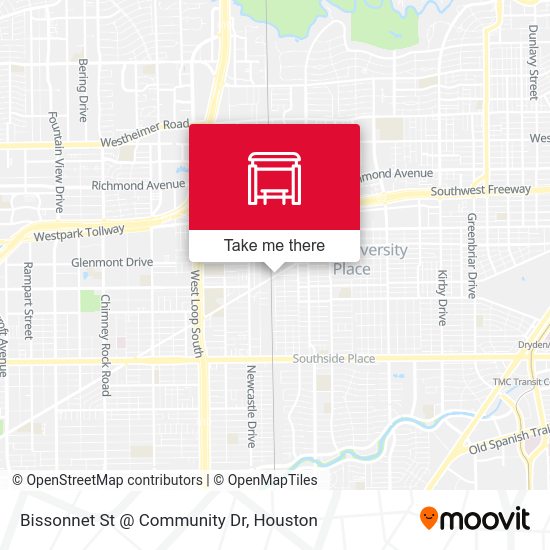 Bissonnet St @ Community Dr map