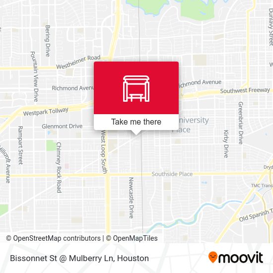 Bissonnet St @ Mulberry Ln map