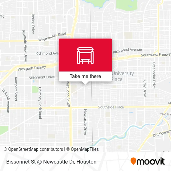 Mapa de Bissonnet St @ Newcastle Dr