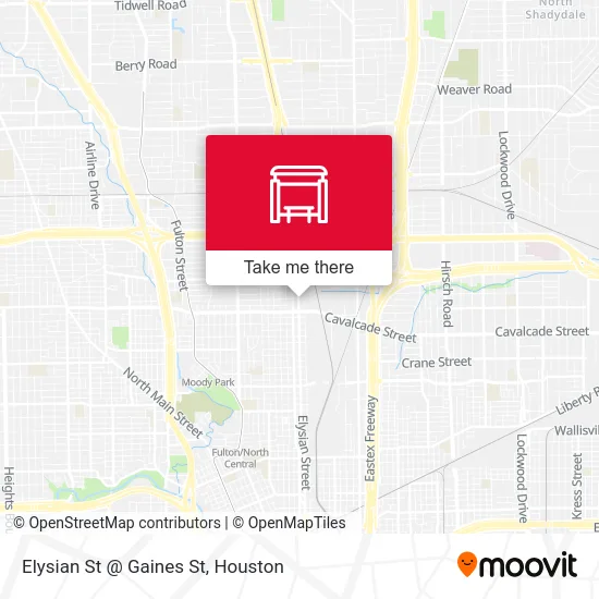 Elysian St @ Gaines St map