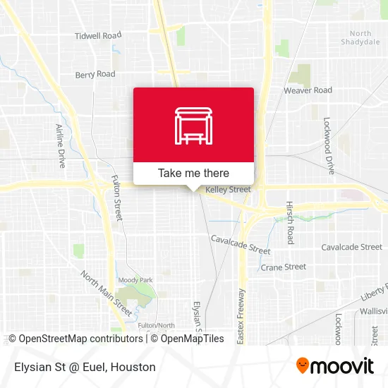 Elysian St @ Euel map