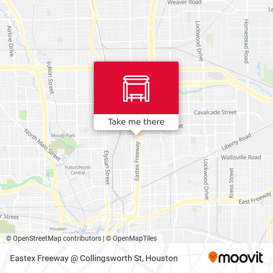 Eastex Freeway   @ Collingsworth St map