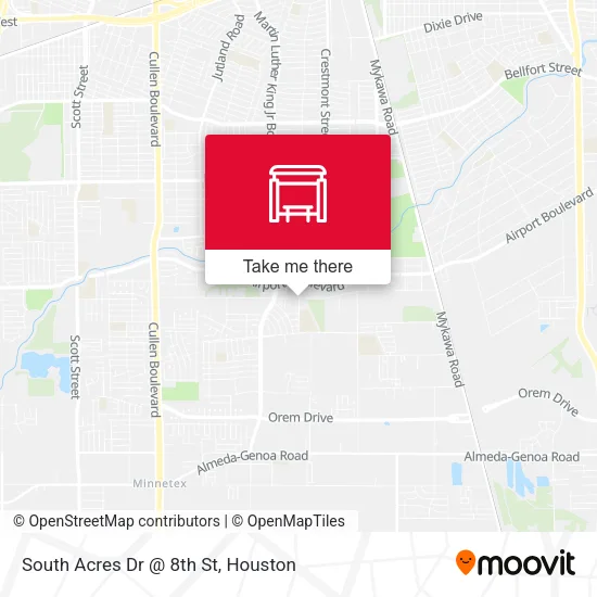 South Acres Dr @ 8th St map