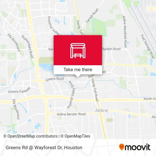 Greens Rd @ Wayforest Dr map