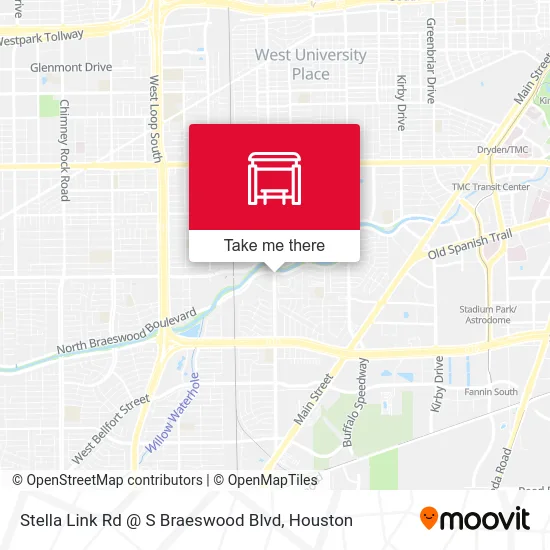 Mapa de Stella Link Rd @ S Braeswood Blvd