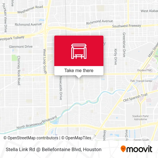 Stella Link Rd @ Bellefontaine Blvd map