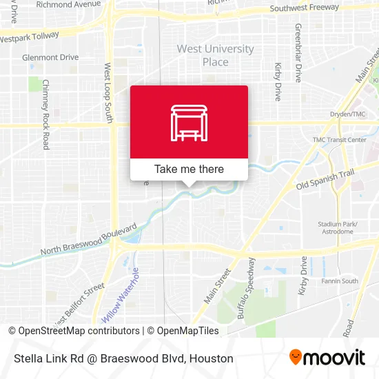 Mapa de Stella Link Rd @ Braeswood Blvd