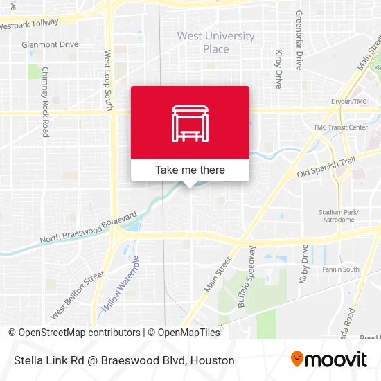 Mapa de Stella Link Rd @ Braeswood Blvd