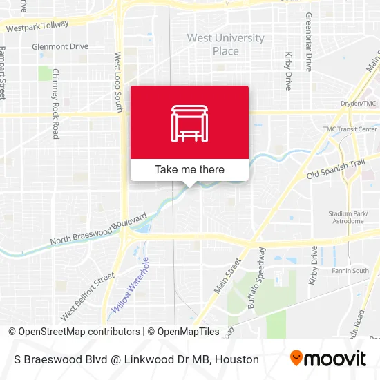 Mapa de S Braeswood Blvd @ Linkwood Dr MB