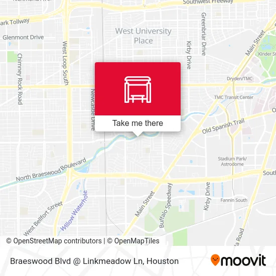 Mapa de Braeswood Blvd @ Linkmeadow Ln