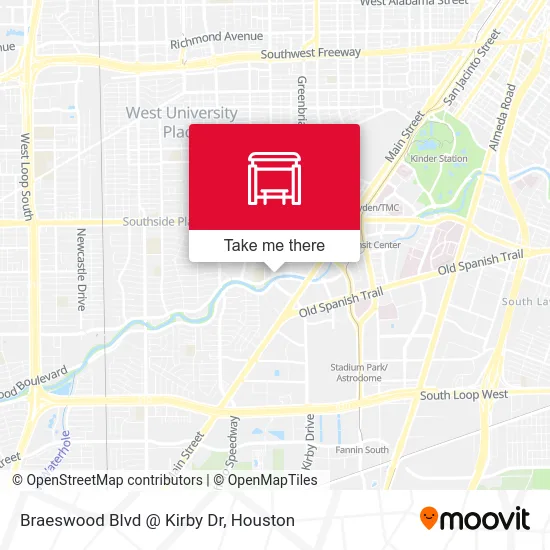 Braeswood Blvd @ Kirby Dr map