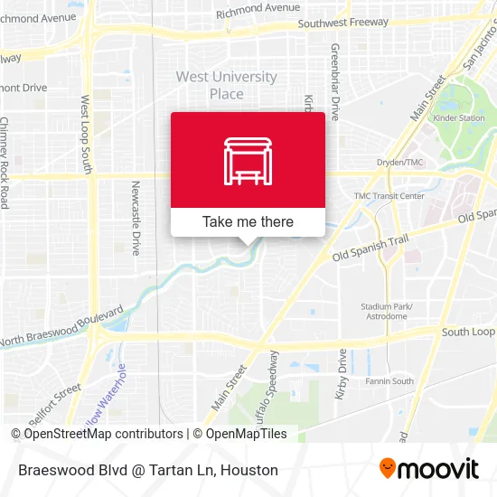 Braeswood Blvd @ Tartan Ln map