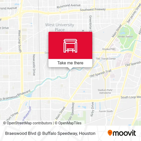 Braeswood Blvd @ Buffalo Speedway map