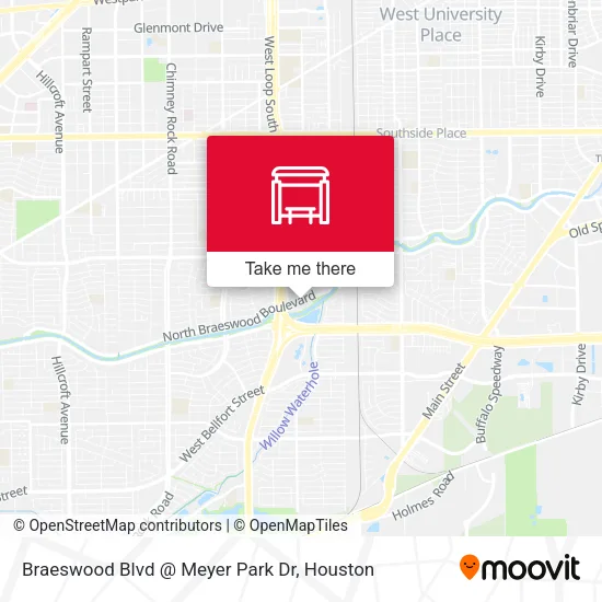 Mapa de Braeswood Blvd @ Meyer Park Dr