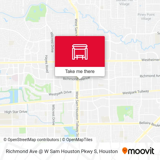 Richmond Ave @ W Sam Houston Pkwy S map