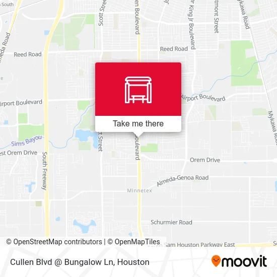Cullen Blvd @ Bungalow Ln map