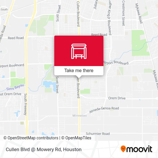 Cullen Blvd @ Mowery Rd map