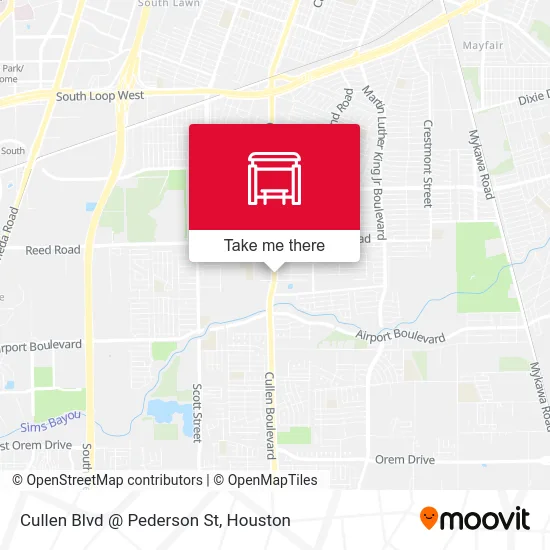 Cullen Blvd @ Pederson St map