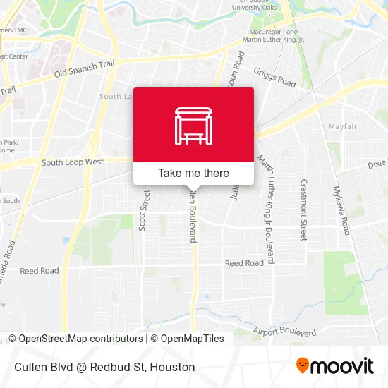 Cullen Blvd @ Redbud St map