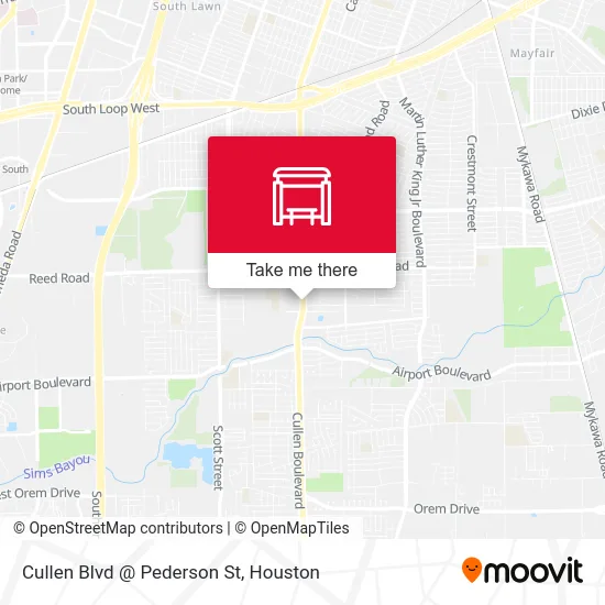 Cullen Blvd @ Pederson St map