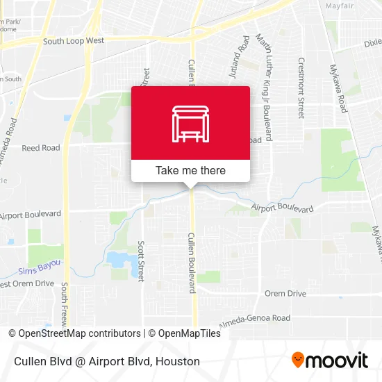 Mapa de Cullen Blvd @ Airport Blvd