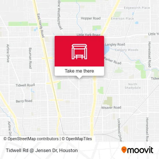 Mapa de Tidwell Rd @ Jensen Dr