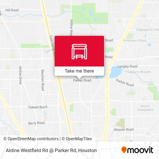 Aldine Westfield Rd @ Parker Rd map