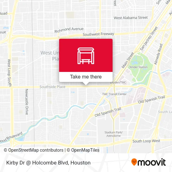 Mapa de Kirby Dr @ Holcombe Blvd